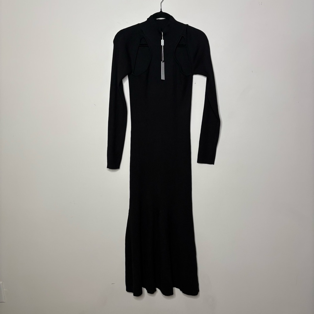 NWT ASTR The Label Front Cutout Long Sleeve Sweater Midi Dress - Picture 4 of 8